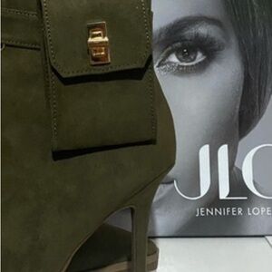 Jennifer Lopez Olive Heeled Boots